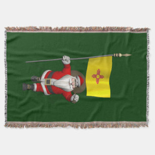Weihnachtsmann mit dem Wappen von New Mexico Decke