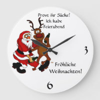 Weihnachtsmann mit Elch - Prost ihr Säcke!