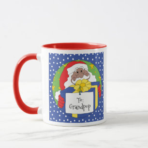 Weihnachtsmann mit Farbe sagt Tasse
