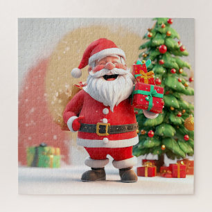 Weihnachtsmann mit Geschenk