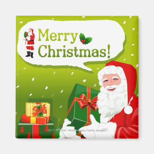 Weihnachtsmann mit Geschenken Magnet