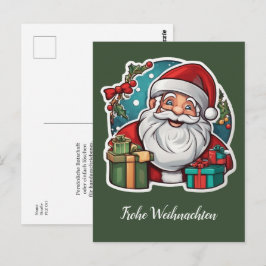 Weihnachtsmann mit Geschenken - Postkarte