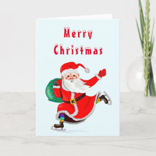 Weihnachtsmann mit Geschenken Weihnachtskarte - in Karte