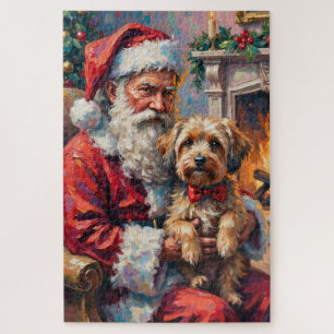 Weihnachtsmann mit Havanese-Weihnachtskunst