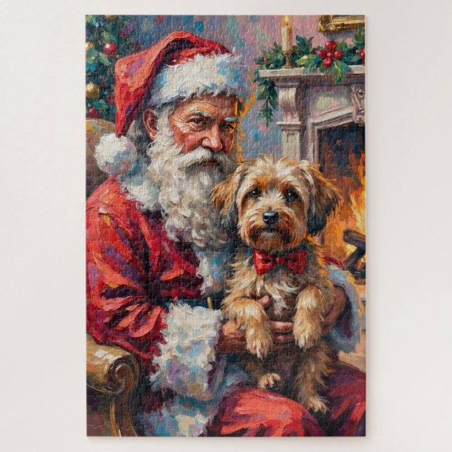 Weihnachtsmann mit Havanese-Weihnachtskunst (Vertikal)