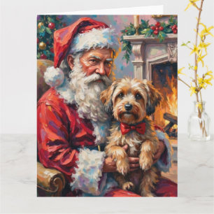 Weihnachtsmann mit Havanese-Weihnachtskunst Karte