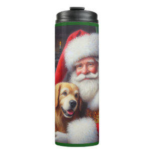Weihnachtsmann mit Hunden 3 Thermosbecher