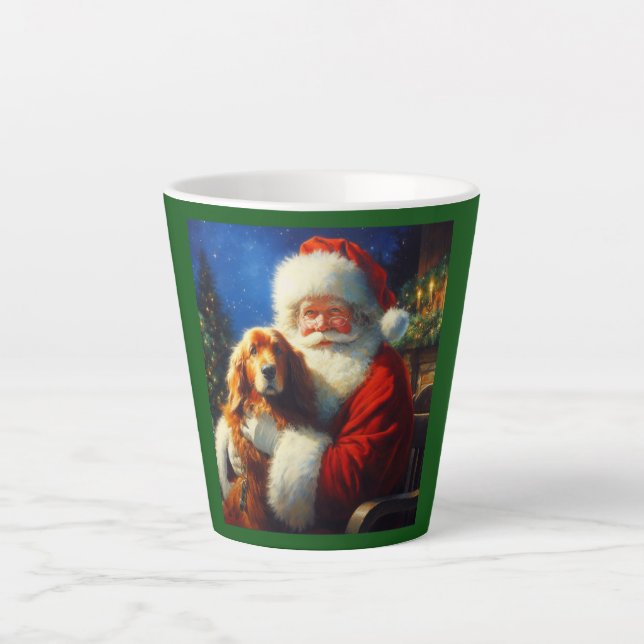 Weihnachtsmann mit Hunden 4 Milchtasse (Vorderseite)