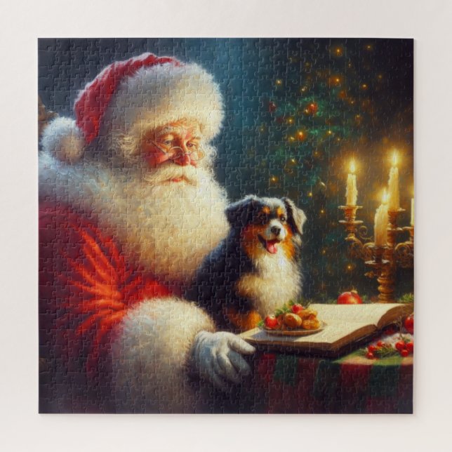 Weihnachtsmann mit Hunden 5 (Vertikal)