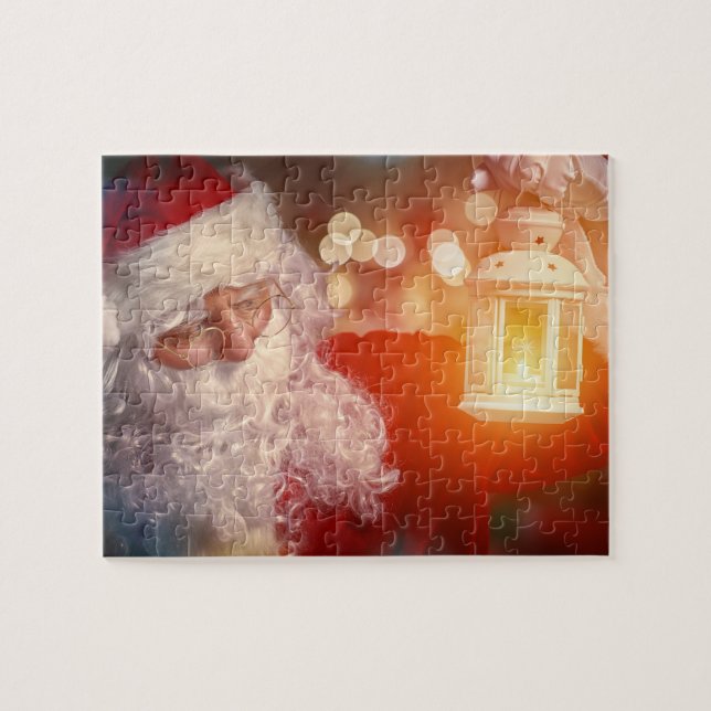 Weihnachtsmann mit leichtem Jigsaw Puzzle (Horizontal)