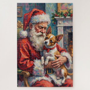Weihnachtsmann mit Papillon-Weihnachtskunst
