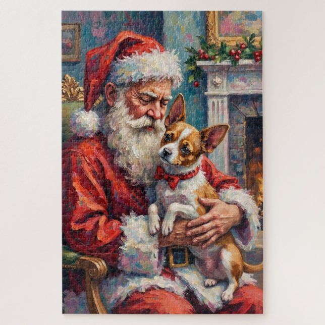 Weihnachtsmann mit Papillon-Weihnachtskunst (Vertikal)