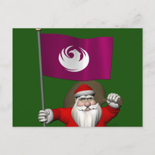 Weihnachtsmann mit Phönix Feiertagspostkarte