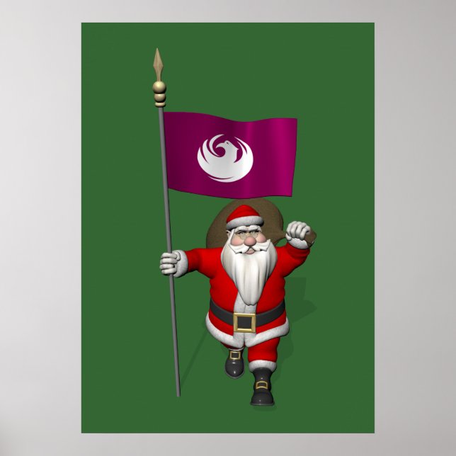 Weihnachtsmann mit Phönix Poster (Vorne)