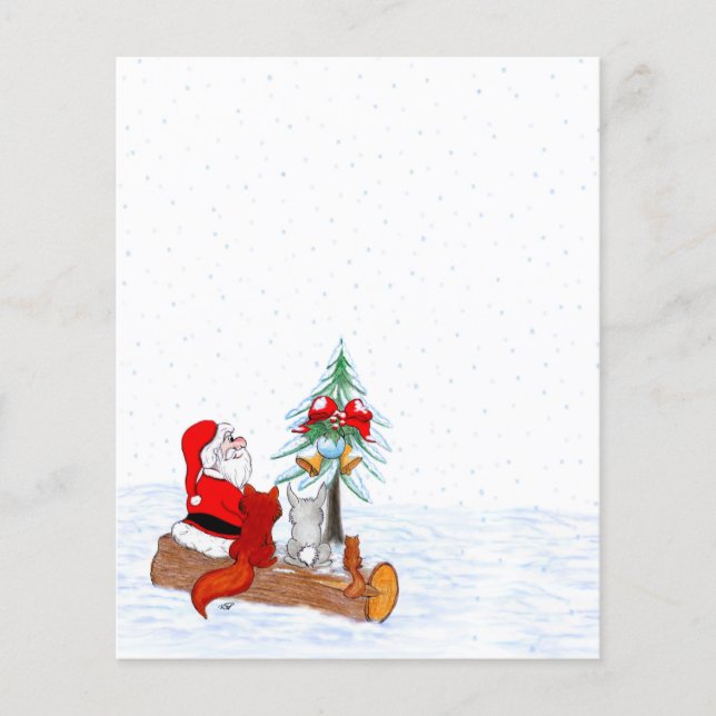 Weihnachtsmann mit Rabbit Fox und Eichhörnchen (Vorderseite)