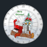 Weihnachtsmann mit Rabbit Fox und Eichhörnchen Dartscheibe<br><div class="desc">Frohe Weihnachten! - Santa Claus mit Rabbit Fox und Eichhörnchen - farbiger Bleistift zeichnend von Krisi ArtKSZP~~~ Store Category >>>> Frohe Weihnachten für Kinder >>>> Weihnachtsmann mit Rabbit Fox Eichhörnchen</div>
