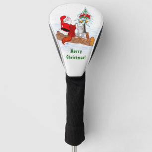 Weihnachtsmann mit Rabbit Fox und Eichhörnchen Golf Headcover