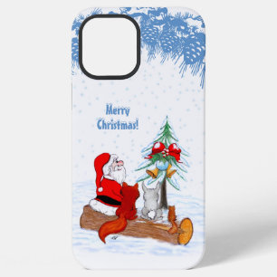 Weihnachtsmann mit Rabbit Fox und Eichhörnchen iPhone 12 Pro Max Hülle