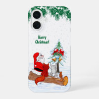 Weihnachtsmann mit Rabbit Fox und Eichhörnchen