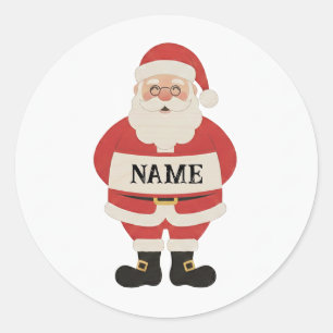 Weihnachtsmann mit Schild Aufkleber Personalisie