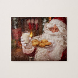 Weihnachtsmann mit Snacks Jigsaw