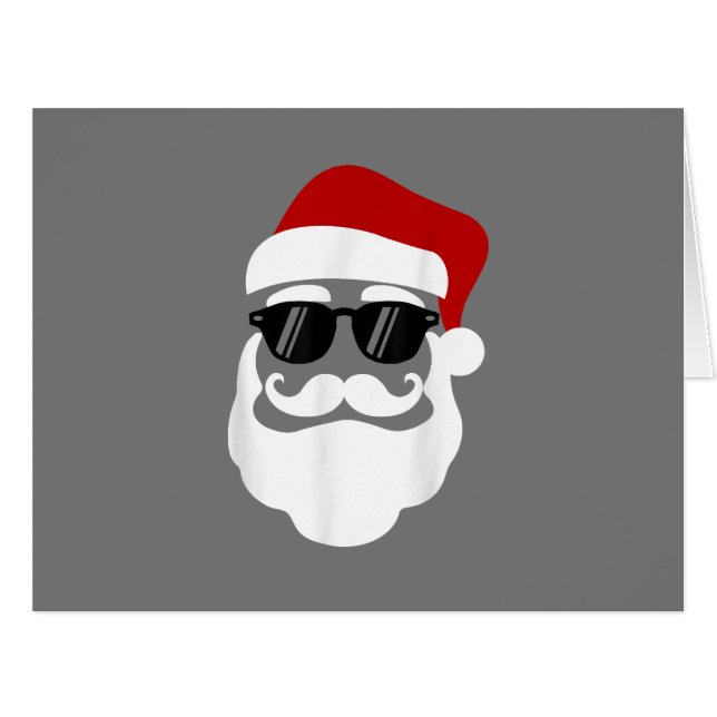 Weihnachtsmann mit Sonnenbrille Funny Christmas De (Vorderseite (Horizontal))