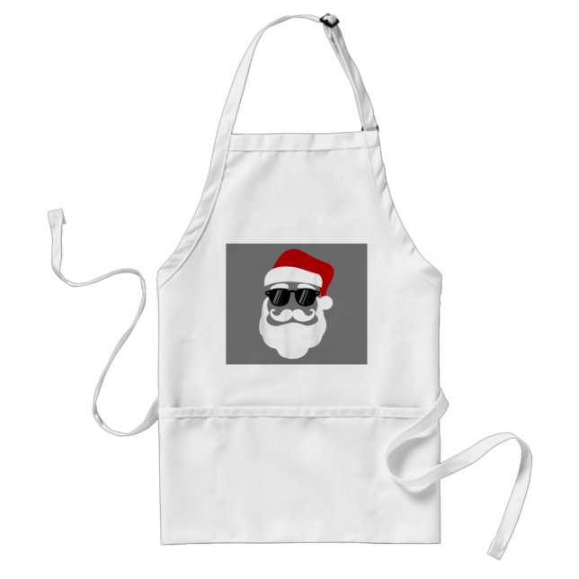 Weihnachtsmann mit Sonnenbrille Funny Christmas De Schürze (Vorne)