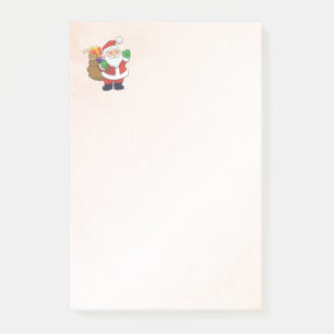 Weihnachtsmann mit Spielzeug Post-it Klebezettel