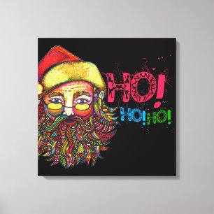 Weihnachtsmann mit Text Leinwanddruck