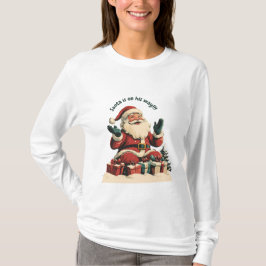 Weihnachtsmann mit Weihnachtsgeschenken T-Shirt