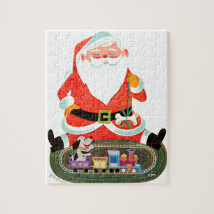 Weihnachtsmann mit Zug
