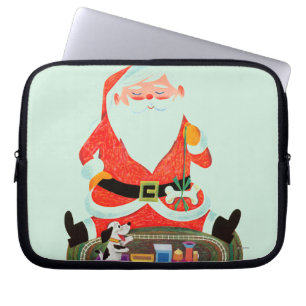 Weihnachtsmann mit Zug Laptopschutzhülle
