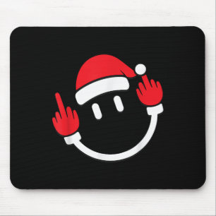 Weihnachtsmann Mittelfinger hoch _ Weihnachtsprofa Mousepad