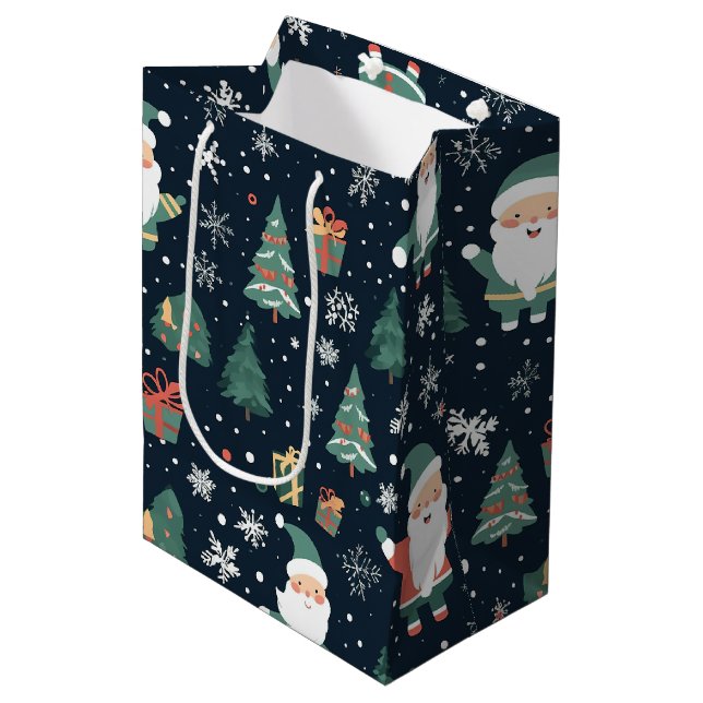 Weihnachtsmann Mittlere Geschenktüte (Vorderseite Schrägansicht)