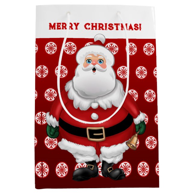 Weihnachtsmann Mittlere Geschenktüte (Vorderseite)