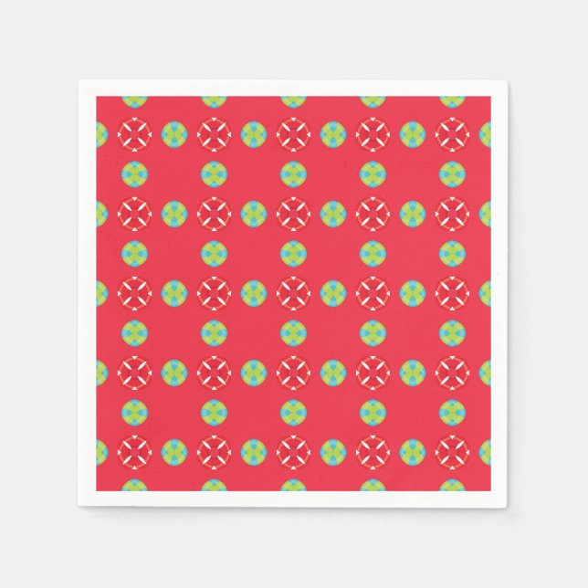 Weihnachtsmann Muster 03 - Serviette (Vorderseite)