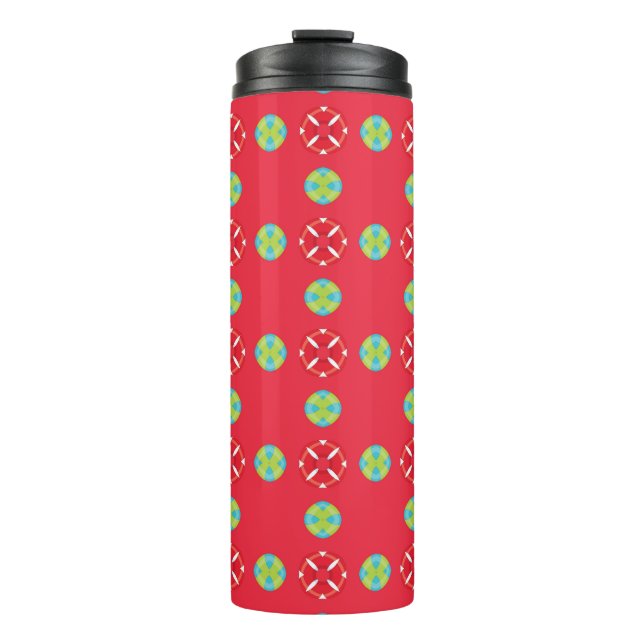 Weihnachtsmann Muster 03 - Thermosbecher (Vorderseite)