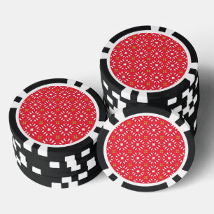 Weihnachtsmann Muster 04 - Pokerchips