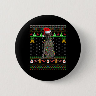 Weihnachtsmann-Mütze Deutscher Kurzhaariger Hund H Button