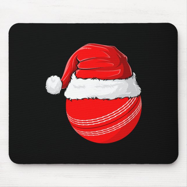 Weihnachtsmann-Mütze Weihnachten Cricket  Mousepad (Vorne)