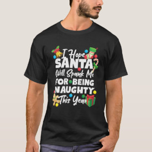 Weihnachtsmann-Naughty-Spank T-Shirt