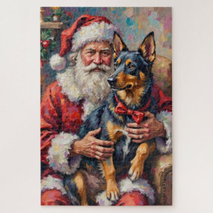 Weihnachtsmann Norwegischer Lundehund Weihnachts K