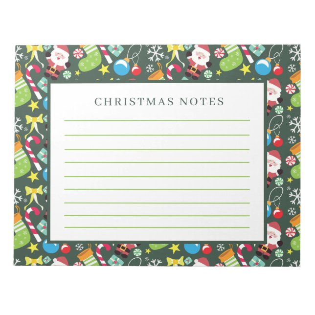 Weihnachtsmann Notizblock (Vorderseite)