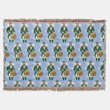 Weihnachtsmann Nussknacker Blau Vereist