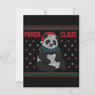 Weihnachtsmann Pand| Schönes Panda-Design Einladung