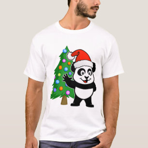 Weihnachtsmann Panda T-Shirt