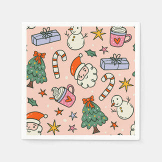 Weihnachtsmann-Party Serviette