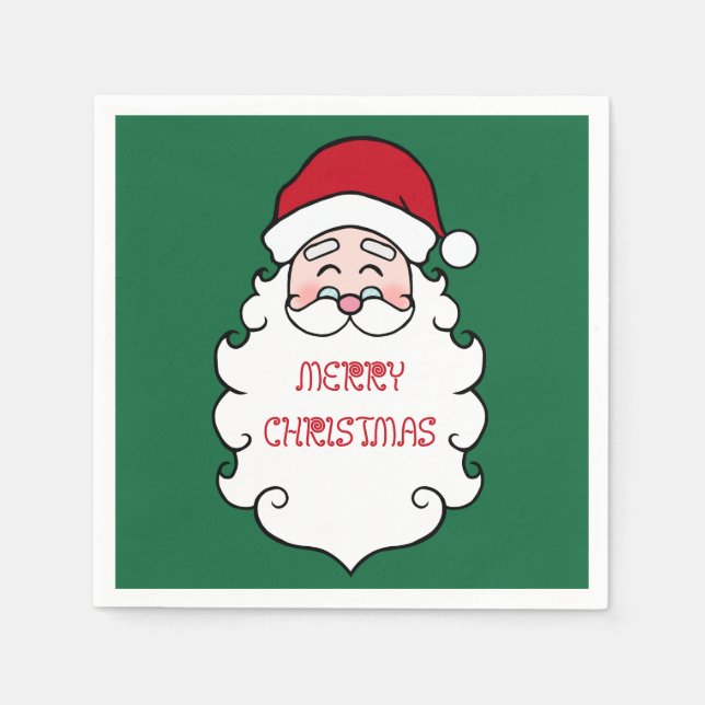 Weihnachtsmann-Party Serviette (Vorderseite)