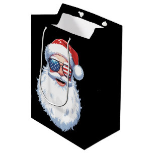 Weihnachtsmann Patriotische USA Sonnenbrille Weihn Mittlere Geschenktüte