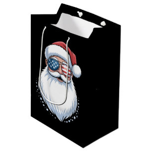 Weihnachtsmann Patriotische USA Sonnenbrille Weihn Mittlere Geschenktüte